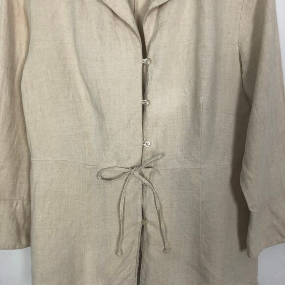 Willi Smith Blazer Womens Small Linen Quiet Luxury Old Money Lagenlook Corpcore - Picture 4 of 12